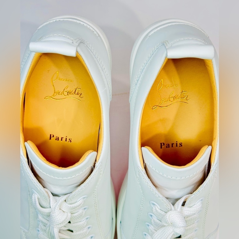 Christian Louboutin Louis Junior Spikes Leather Sneakers Size EU-42 Men’s Size 9 - Picture 12 of 15